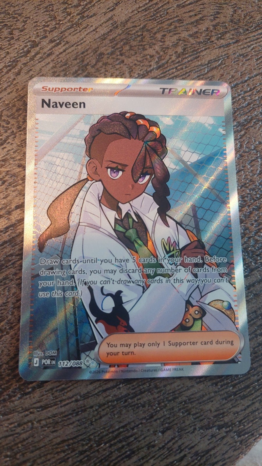 Naveen Supporter Trainer Pokémon Kaart 112/088, Ophalen of Verzenden