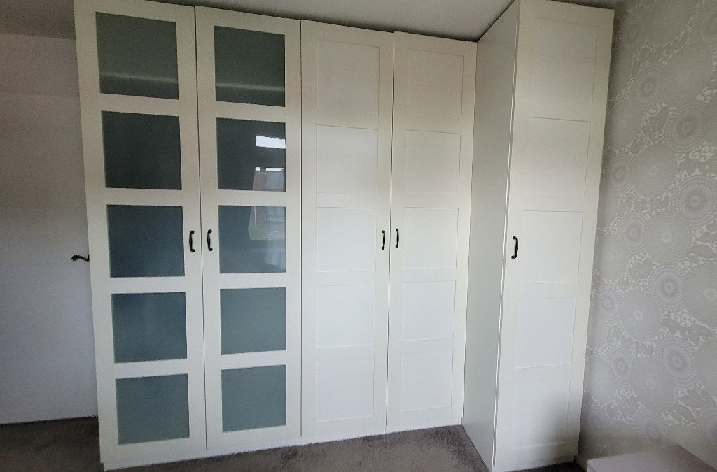 IKEA PAX kledingkast 250 cm breed, 236 cm hoog - goede staat, Ophalen, Met deur(en), 200 cm of meer, Zo goed als nieuw