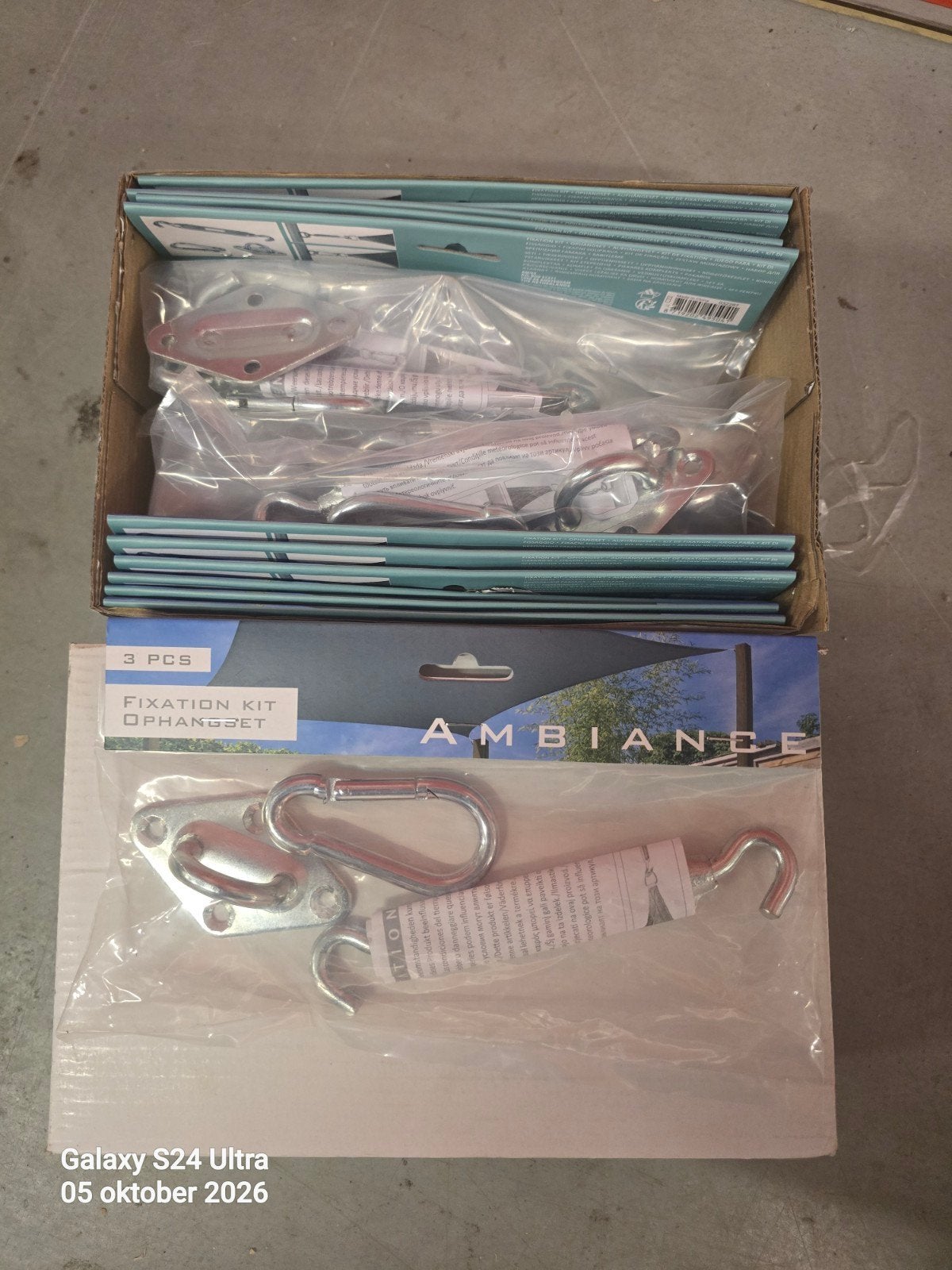 Ambiance Fixatie Kit Ophangset voor Schaduwdoek (Nieuw), Ophalen of Verzenden
