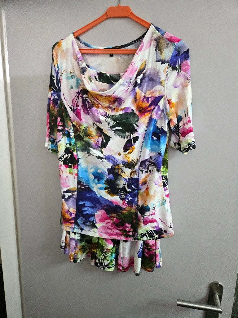 Kleurrijke top en rok Maat S  van  modemerk Witteveen., Kleding | Dames, Ophalen, Overige kleuren, Witteveen, Maat 36 (S)