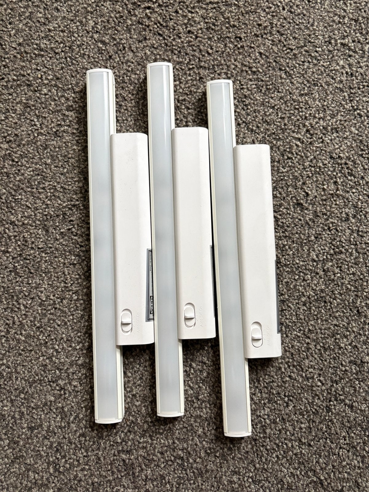 3x sensor kastverlichting op batterijen, 32cm, Gebruikt, Kunststof, Wit, Met sensor