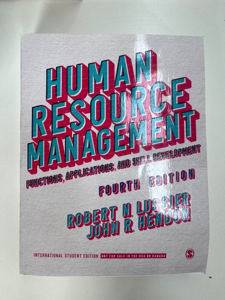 HRM international student edition, fourth edition, Boeken, Ophalen, Diverse auteurs, Gamma, WO