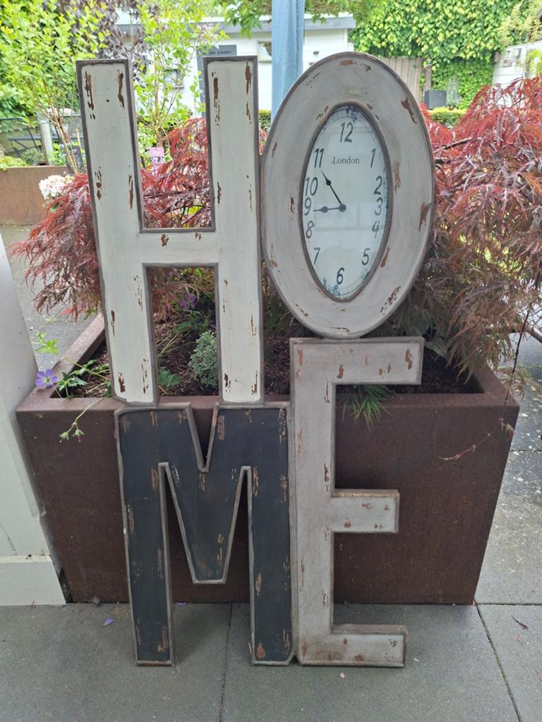 H O M E met klok, Ophalen, Wandklok