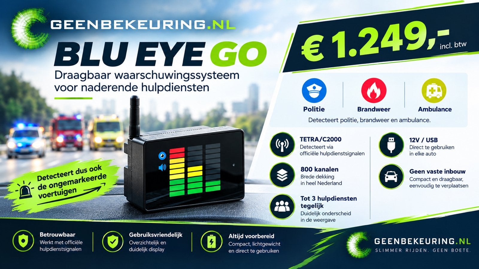 TARGET BLUEYE GO Verkeersveiligheidssysteem - Nieuw, Auto diversen, Ophalen of Verzenden