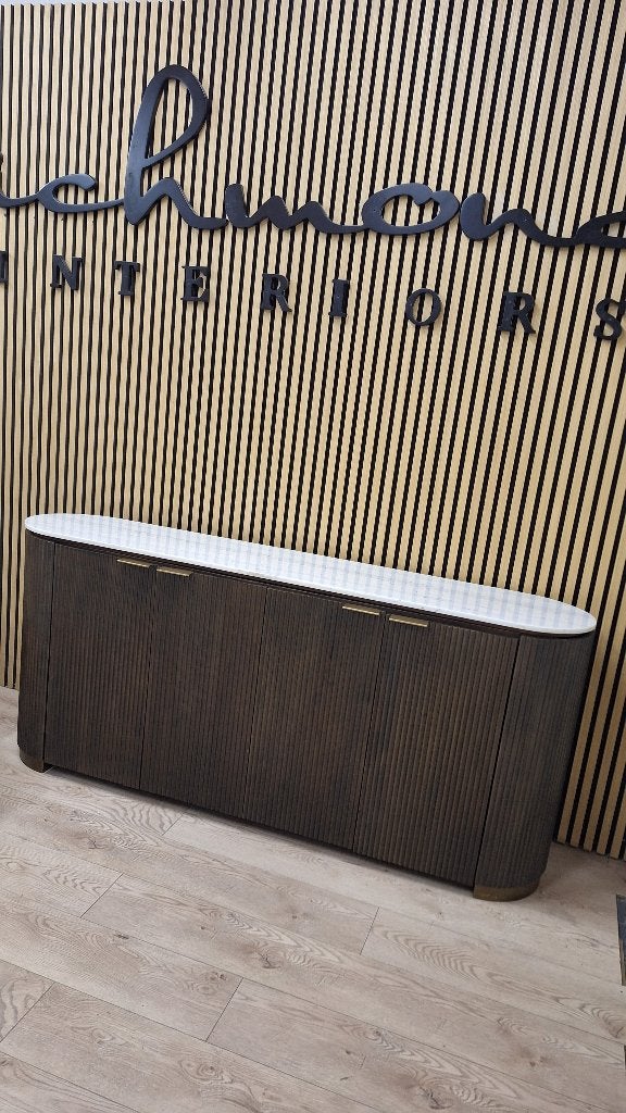 dressoir ovaal model Mayfield marmer van Richmond Interiors, Ophalen, Met deur(en), 150 tot 200 cm, Nieuw