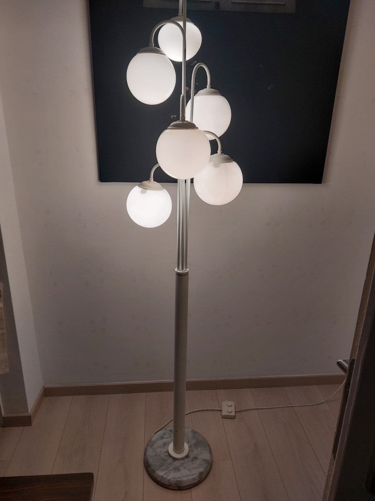 Lamp jaren 70's Vintage met marmer voet, Ophalen, 150 tot 200 cm