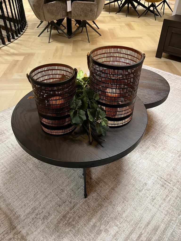 Massief eiken salontafels Ravenna  2 delig. Showmodel, 50 tot 100 cm, Zo goed als nieuw, Minder dan 50 cm, Eikenhout
