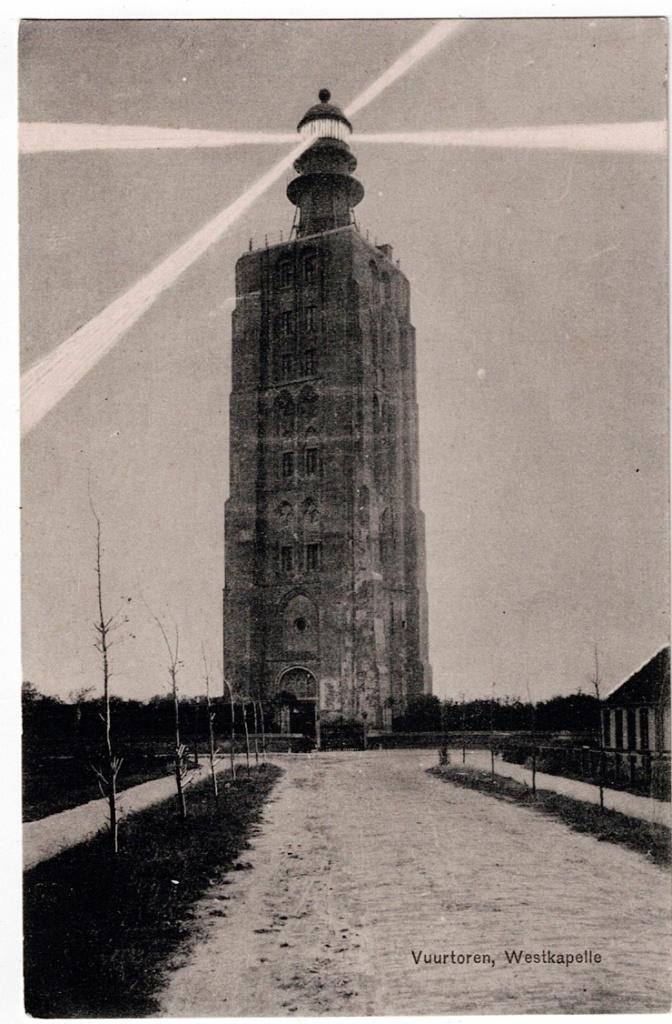 Westkapelle 1910. De Vuurtoren., Ophalen of Verzenden, Voor 1920, Ongelopen, Zeeland