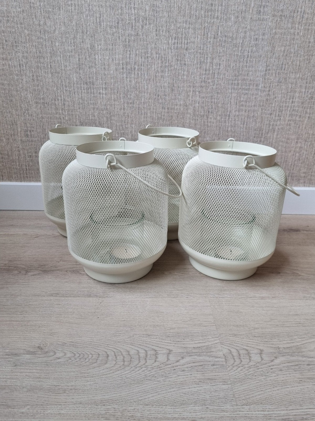 Windlichten kandelaars Crème beige, Ophalen, Overige materialen, Crème, Zo goed als nieuw