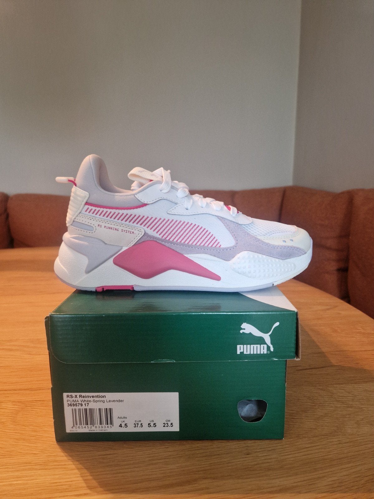 PUMA RS-X Reinvention (White-Spring Lavender) maat 37.5, Ophalen of Verzenden, Nieuw, Wit, Sneakers of Gympen