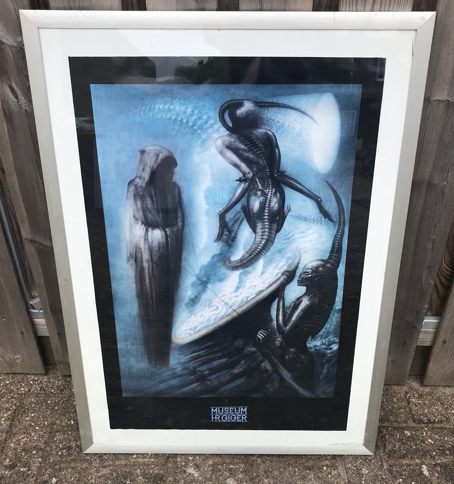Museum HR Giger Poster - Surrealistische Kunst, Antiek en Kunst, Ophalen, Figuren, Papier/karton, Ingelijst