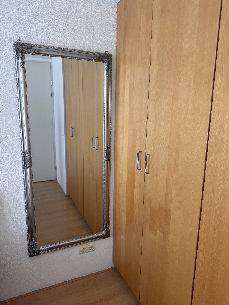 Grote passpiegel met sierlijst – Bieden vanaf €10, Huis en Inrichting, Woonaccessoires | Spiegels, Ophalen, Gebruikt, 150 tot 200 cm
