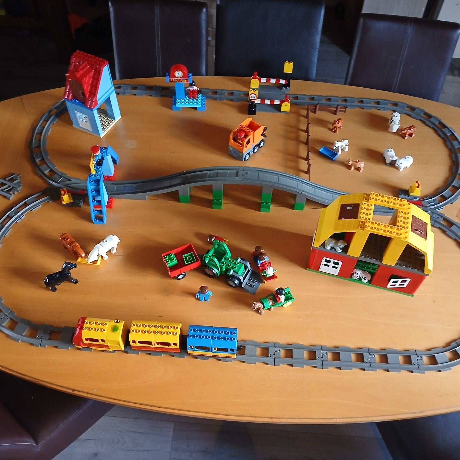 Duplo Passagierstrein met boerderij, Ophalen of Verzenden, Gebruikt, Complete set, Duplo