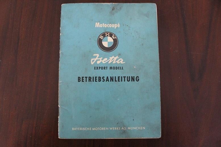 BMW Isetta Motocoupé 250cc 300cc betriebsanleitung, Ophalen of Verzenden