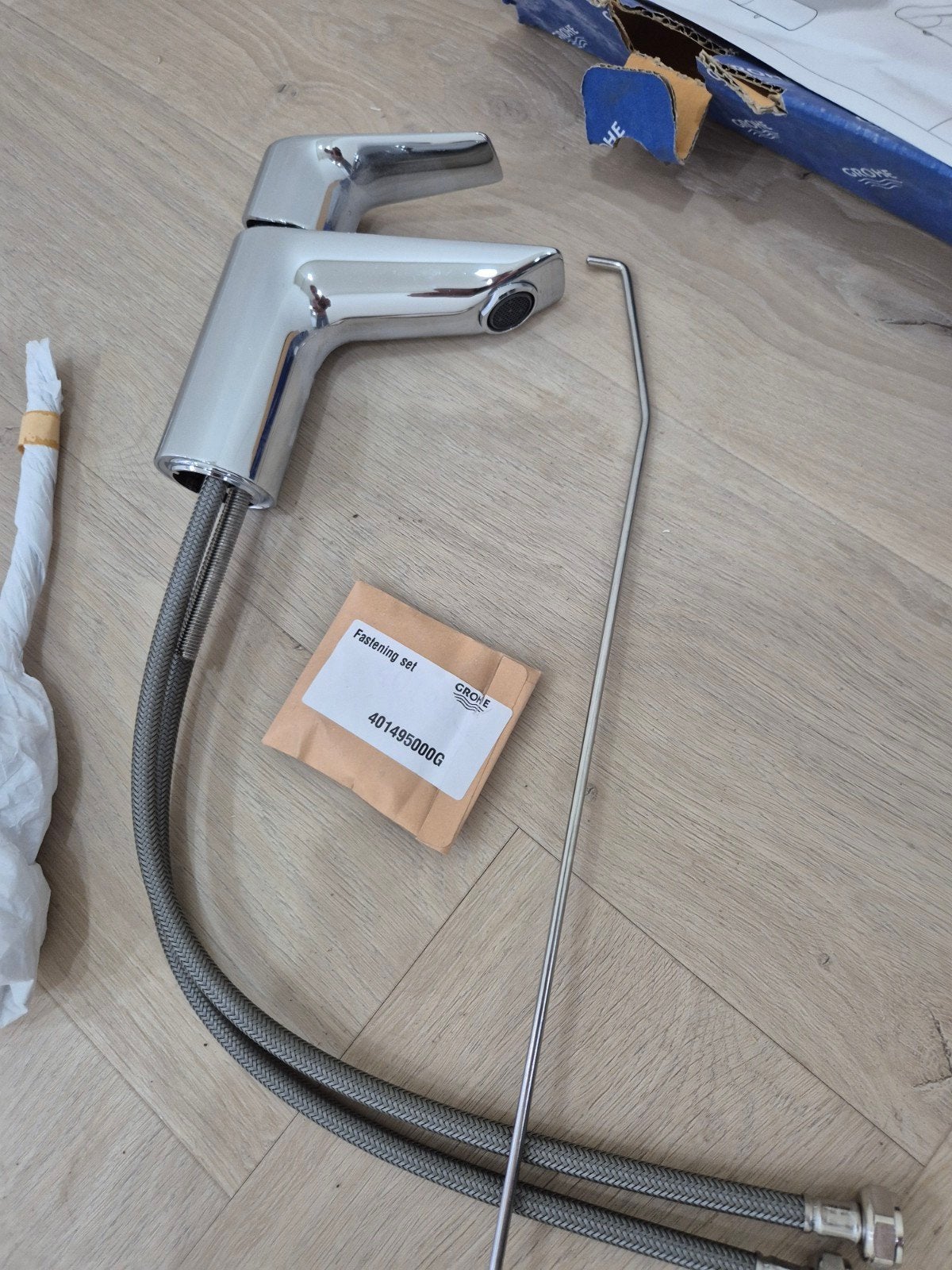 Grohe wastafelkraan met pop-up waste, chroom, Ophalen of Verzenden, Nieuw, Chroom, Kraan