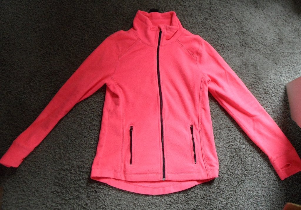 In goede staat: sportjasje, oranje/roze, HEMA, maat M, Maat 38/40 (M), Oranje, Ophalen of Verzenden, Hardlopen of Fietsen