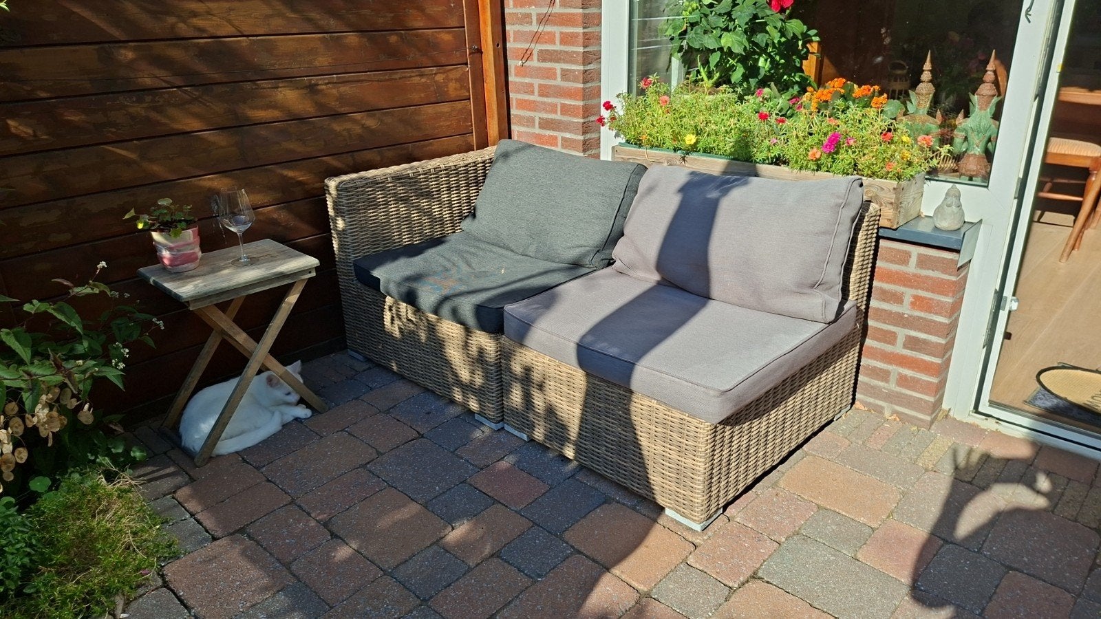 Tuinbankje, Kunststof, Gebruikt, Loungeset, Bank