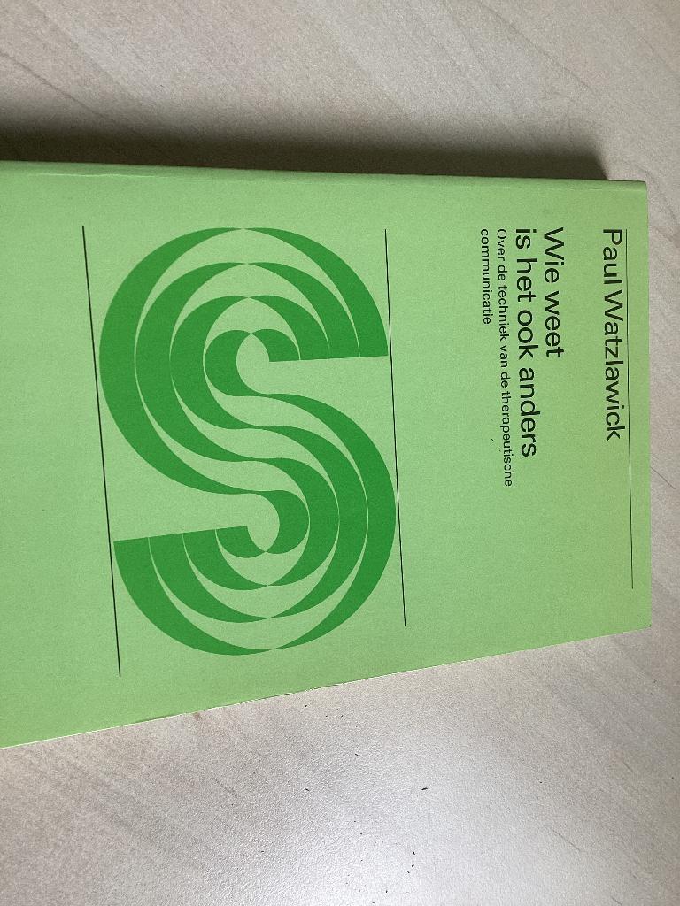 Wie weet is het ook anders, Boeken, Ophalen of Verzenden, Zo goed als nieuw, Paul Watzlawick