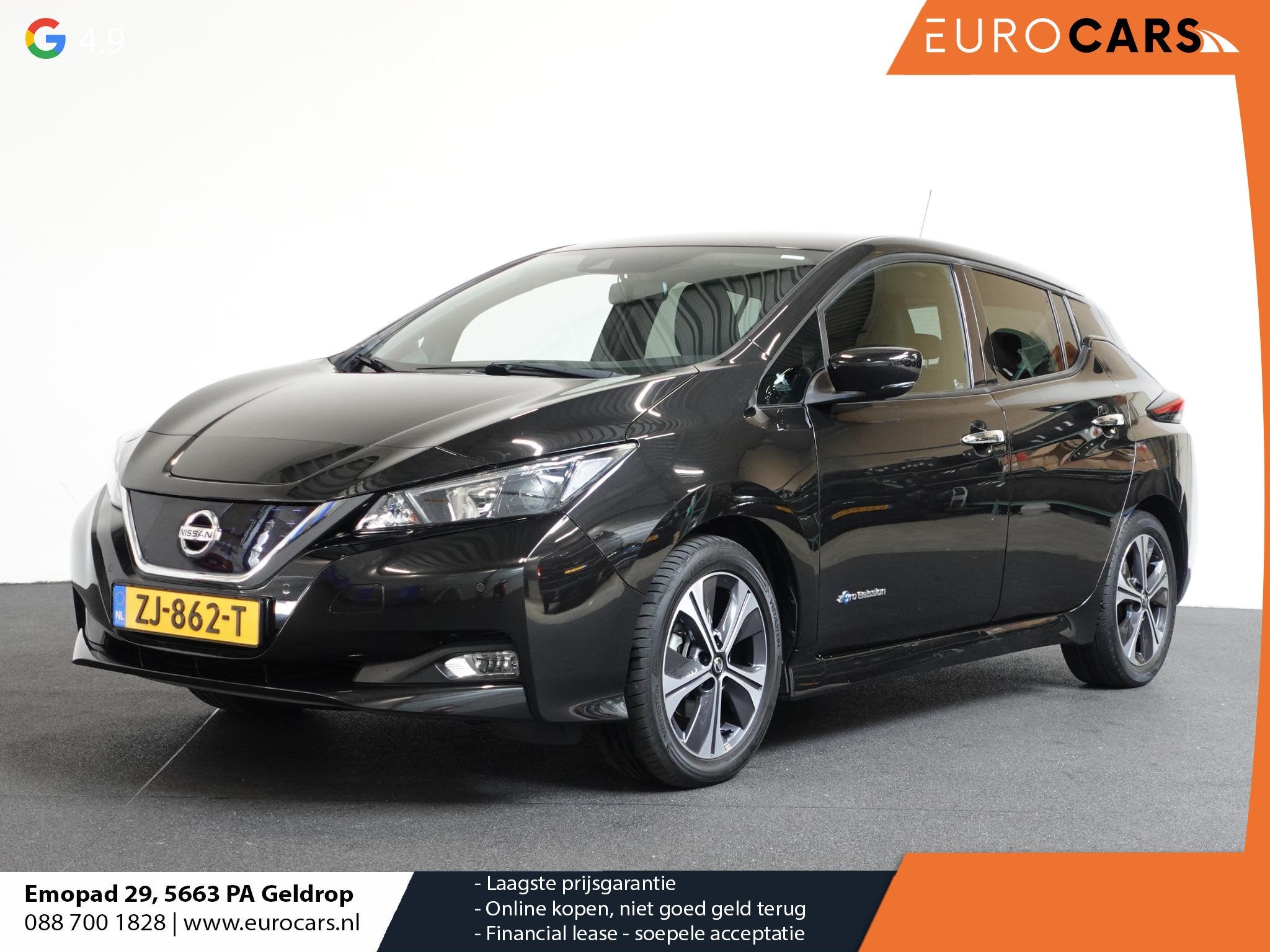 Nissan LEAF N-Connecta 40 kWh Navigatie Bluetooth Cruise Con, Auto's, Stof, Gebruikt, Origineel Nederlands, Leaf