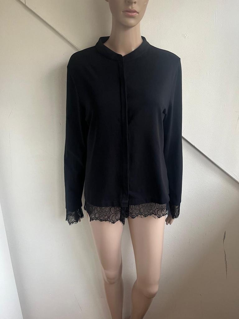 Purdey dun vest of dikkere blouse zwart maat 42 kant, Zwart, Maat 42/44 (L), Ophalen of Verzenden, Zo goed als nieuw