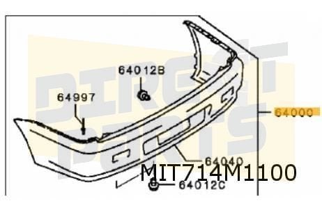 Mitsubishi Lancer Sedan / Wagon (9/03-3/08) achterbumper (te, -, Verzenden, -, Nieuw