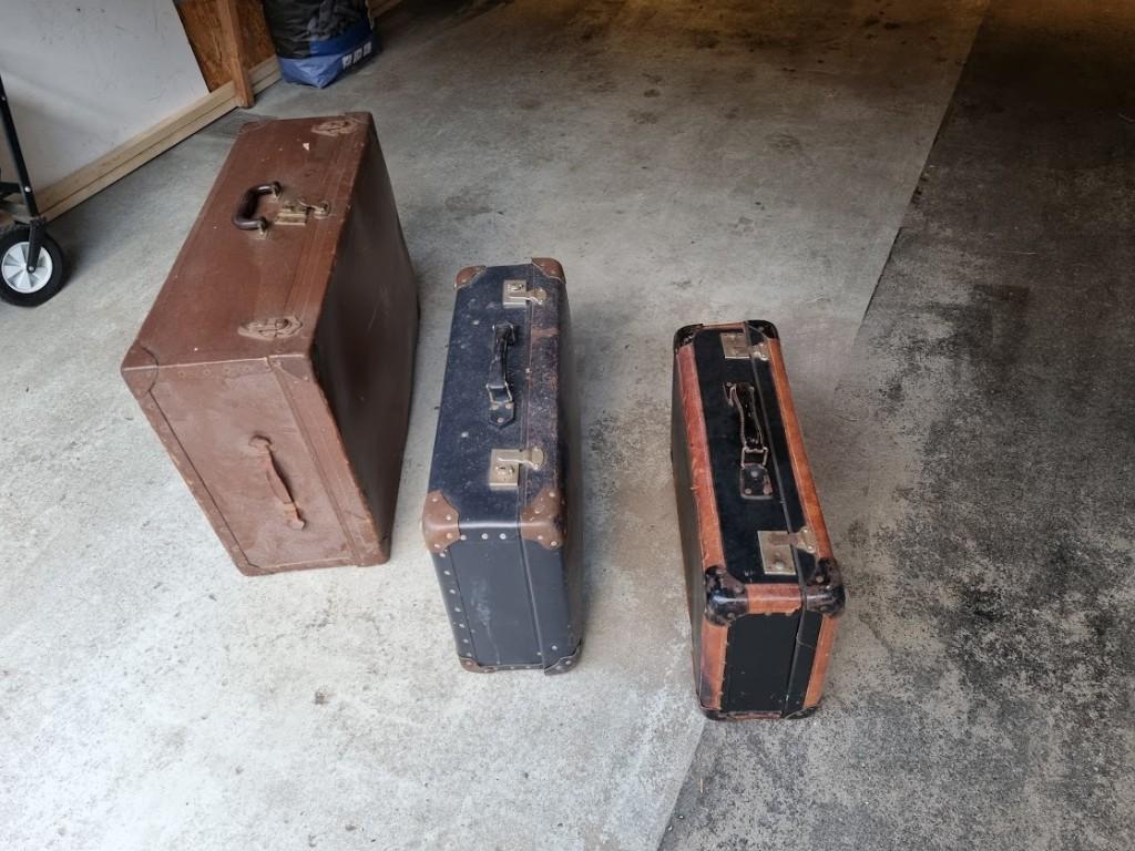 Vintage Koffers, Sieraden, Tassen en Uiterlijk, Koffers, Ophalen, Gebruikt, Overige materialen