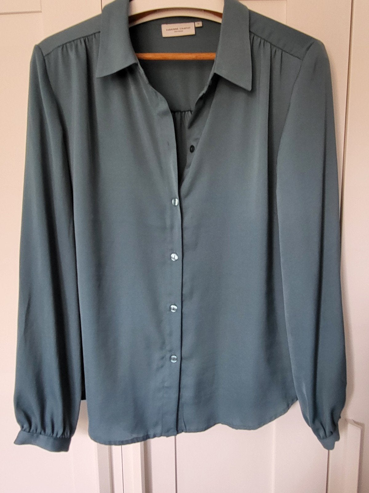 Fabienne Chapot Blouse Maat 38/40 (M) met Hartjesknopen, Maat 38/40 (M), Blauw, Ophalen of Verzenden, Zo goed als nieuw