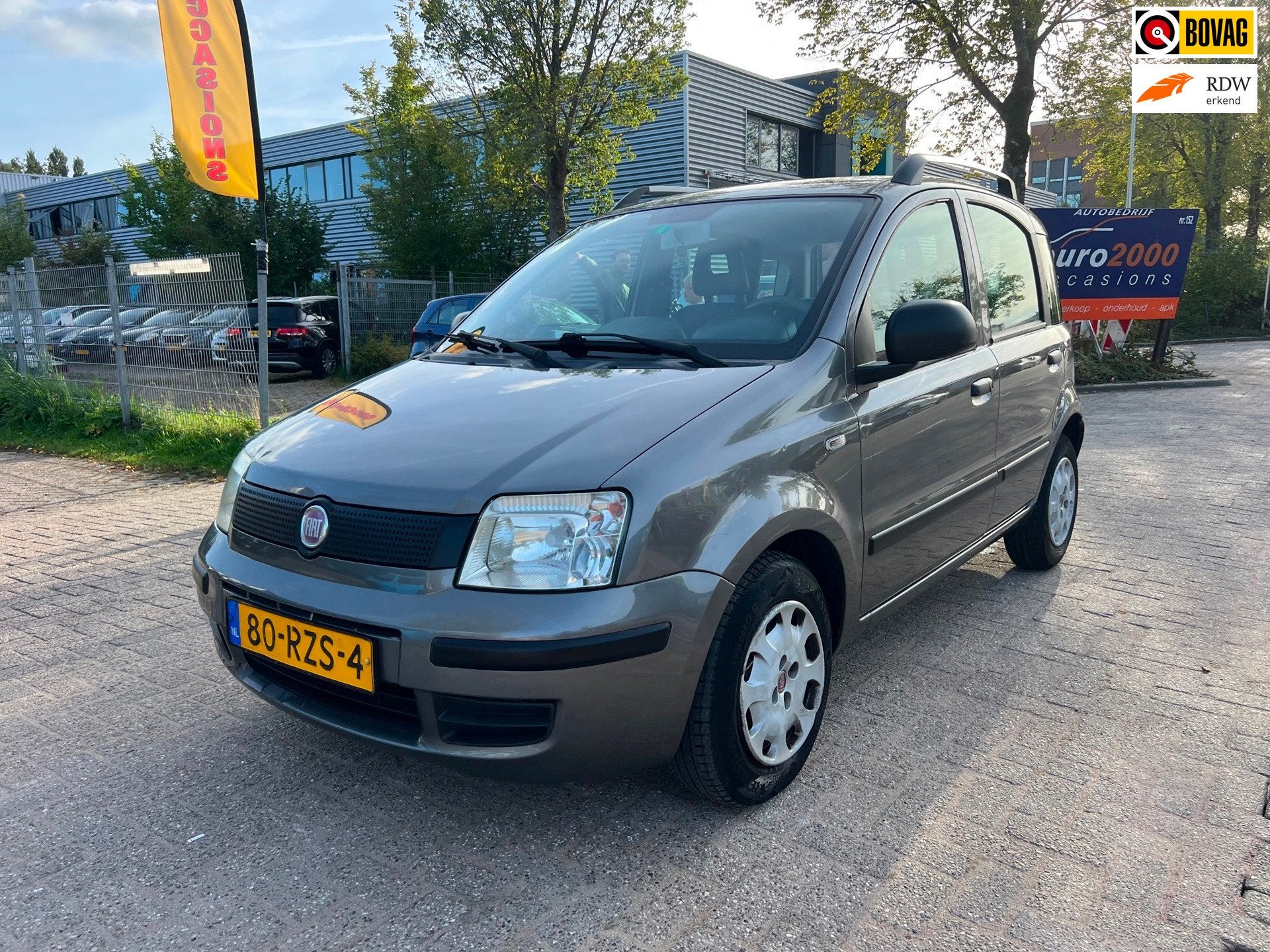 Fiat Panda 1.2 Active - Airco - Elektr Ramen - Nieuwe Apk, Auto's, Euro 5, Gebruikt, 1242 cc, Metallic lak