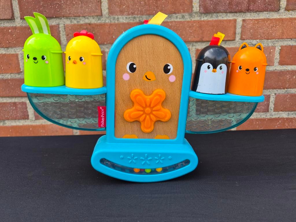 Fisher-Price Wipkip met 4 stapelbare dieren, Ophalen of Verzenden, Zo goed als nieuw, Overige typen