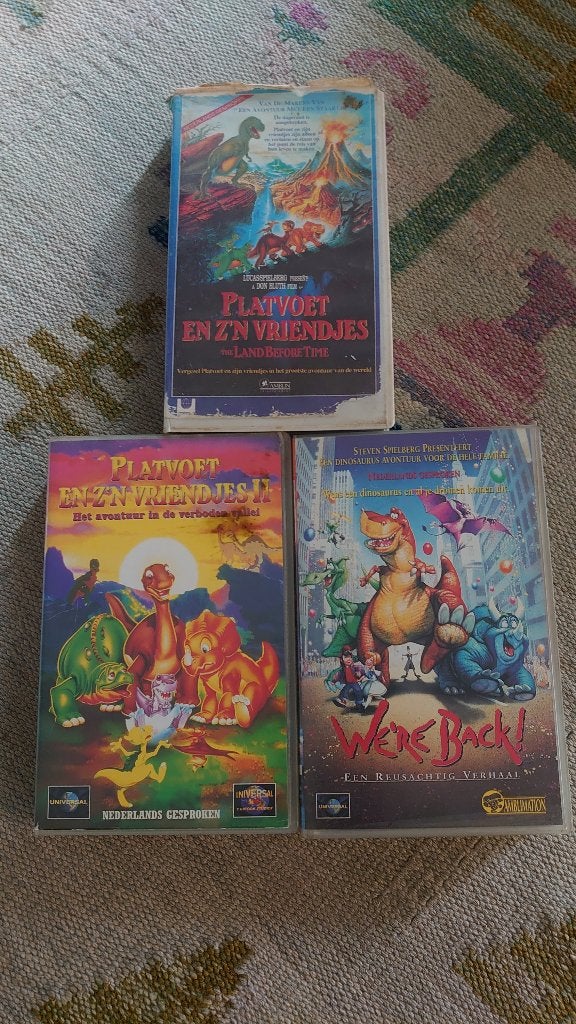 Kinder/jeugd films, Platvoet en z'n vriendjes, Platvoet ...., Cd's en Dvd's, VHS | Kinderen en Jeugd, Gebruikt, Animatie, Alle leeftijden