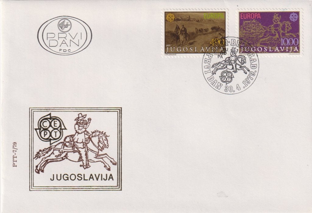 Joegoslavie 1979 EUROPA Schilderijen Ruiter te paard S096, Verzenden, Onbeschreven, Europa