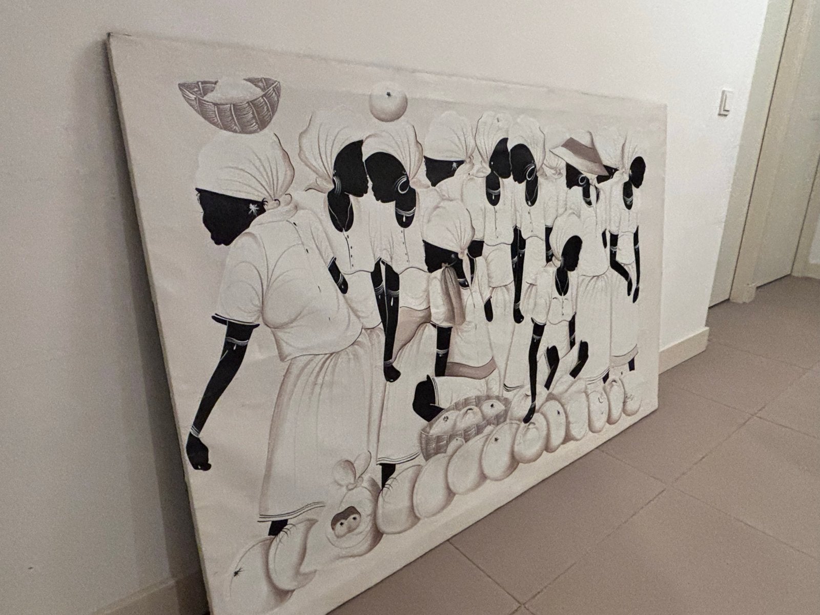 Uniek Dominicaans kunstwerk: Vrouwen op de markt, Ophalen