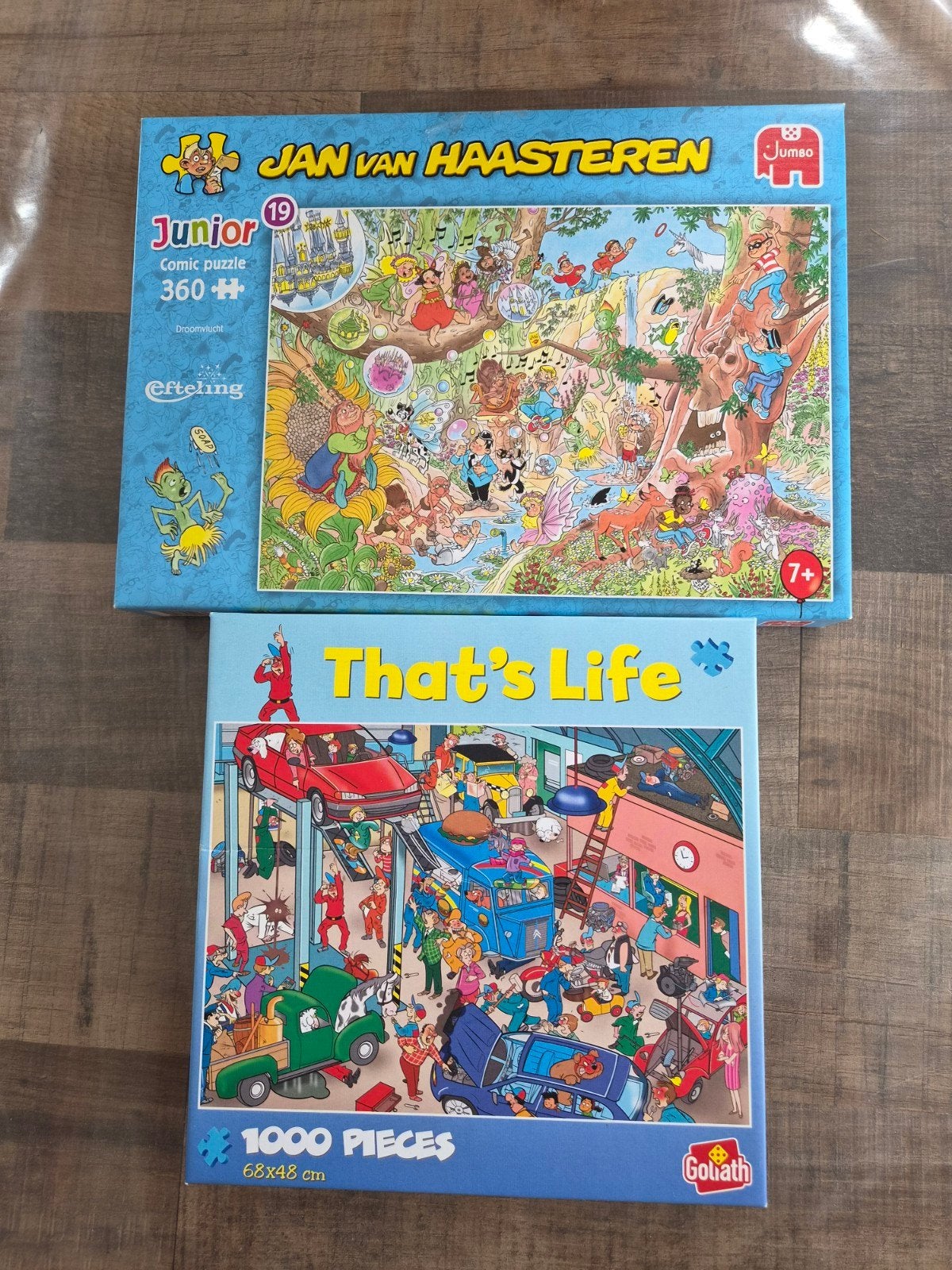 Jan van Haasteren & That's Life Puzzels (360 & 1000 stukjes), Ophalen of Verzenden, 500 t/m 1500 stukjes, Gebruikt, Legpuzzel