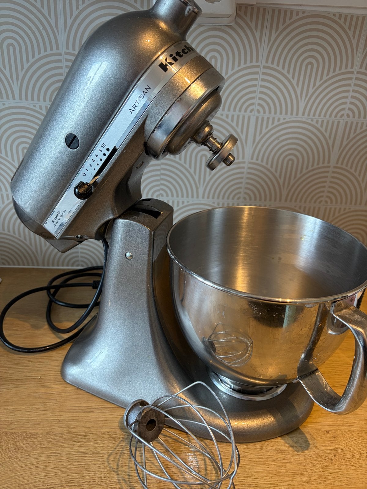 KitchenAid Artisan mixer - Lichte gebruikerssporen, 4 liter of meer, Ophalen, Gebruikt, 3 snelheden of meer