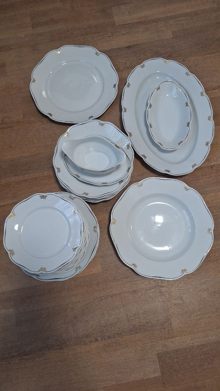 KPM Porseleinen Servies met Gouden Rand - Vintage, Gebruikt, Overige merken, Vintage, Ophalen of Verzenden