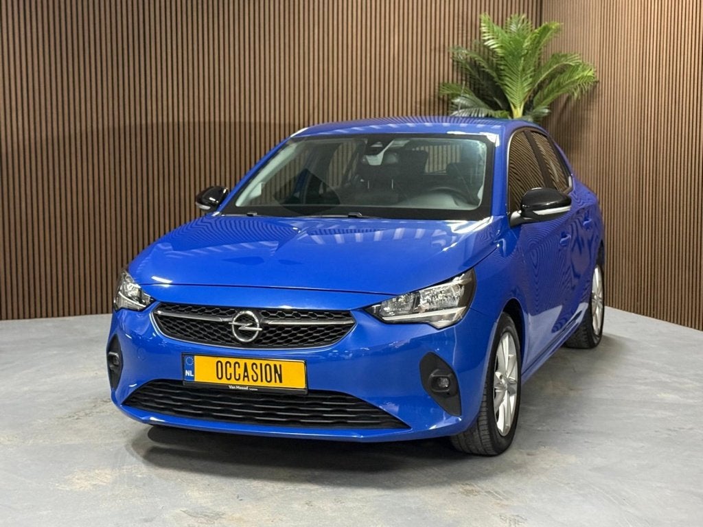 Opel Corsa 1.2 Ultimate Belgische papieren (bj 2020), Auto's, Gebruikt, 1199 cc, Blauw, Bedrijf
