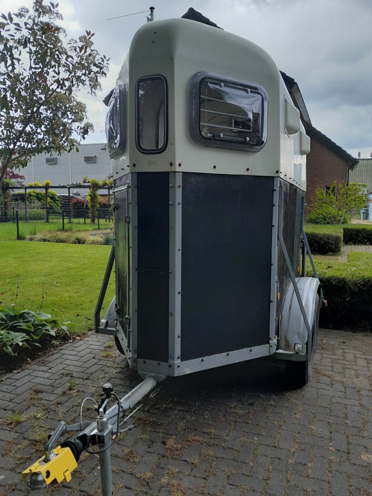 1.5 paardstrailer, Ophalen, Gebruikt, Hout, 1½-paards trailer
