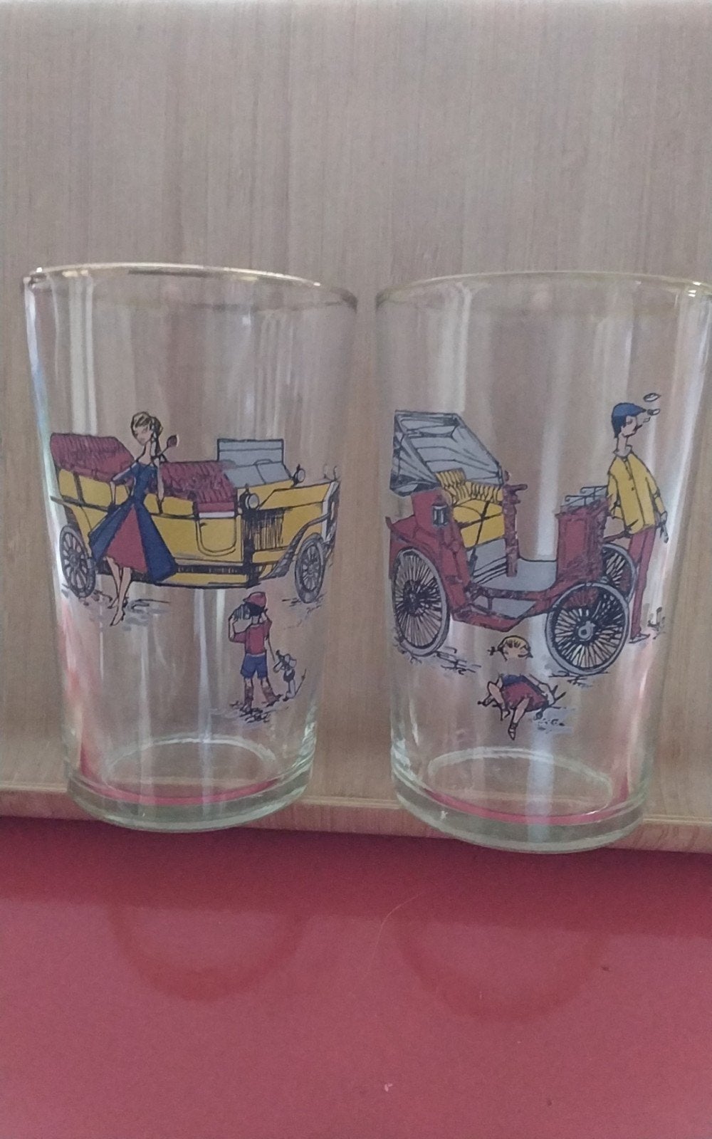 2 Libbey glazen vintage jaren 70, Ophalen of Verzenden, Zo goed als nieuw, Frisdrankglas