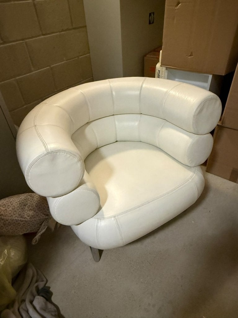 Bibendum fauteuil wit, Huis en Inrichting, Ophalen, 75 tot 100 cm, 50 tot 75 cm