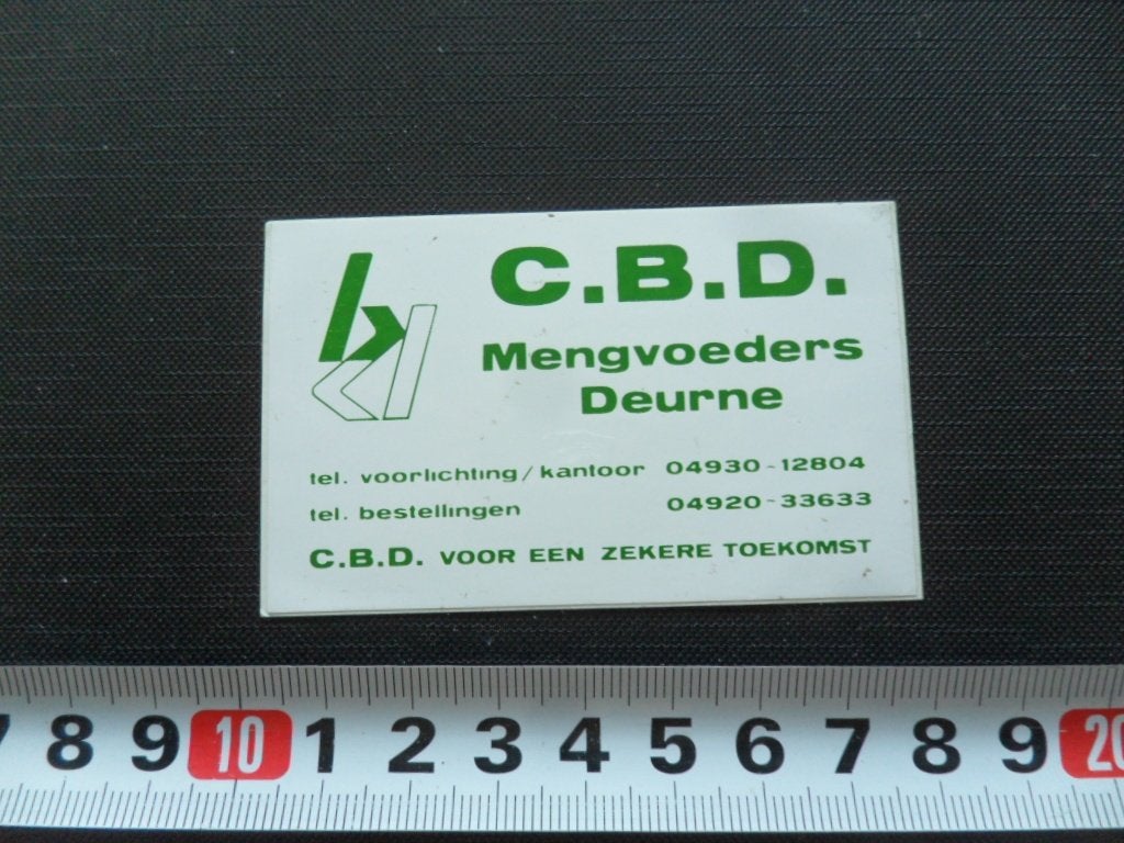 sticker deurne mengvoeders CBD, Ophalen of Verzenden, Zo goed als nieuw