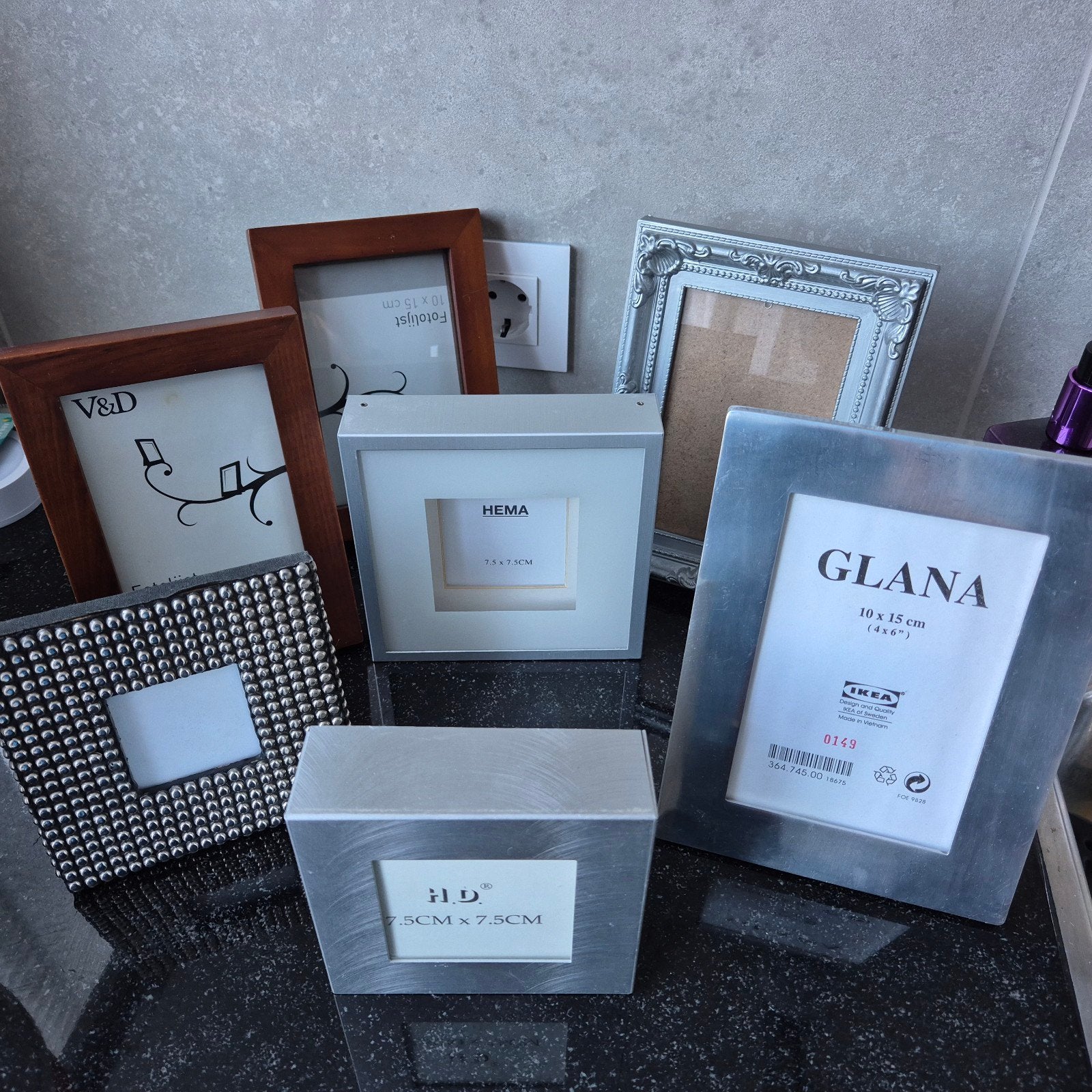 Diverse fotolijsten, Ophalen, Gebruikt, Fotolijst, Met glas