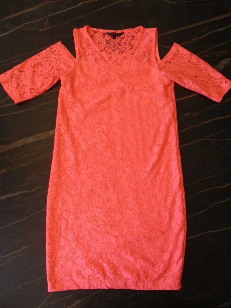 Coolcat jurk fluor roze maat 158 jurkje broderie, Meisje, Coolcat, Ophalen of Verzenden, Zo goed als nieuw