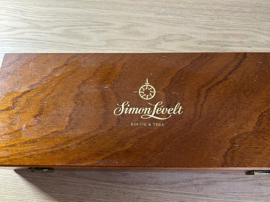Simon Levelt Houten Koffie- en Theedoos, Ophalen of Verzenden, Gebruikt
