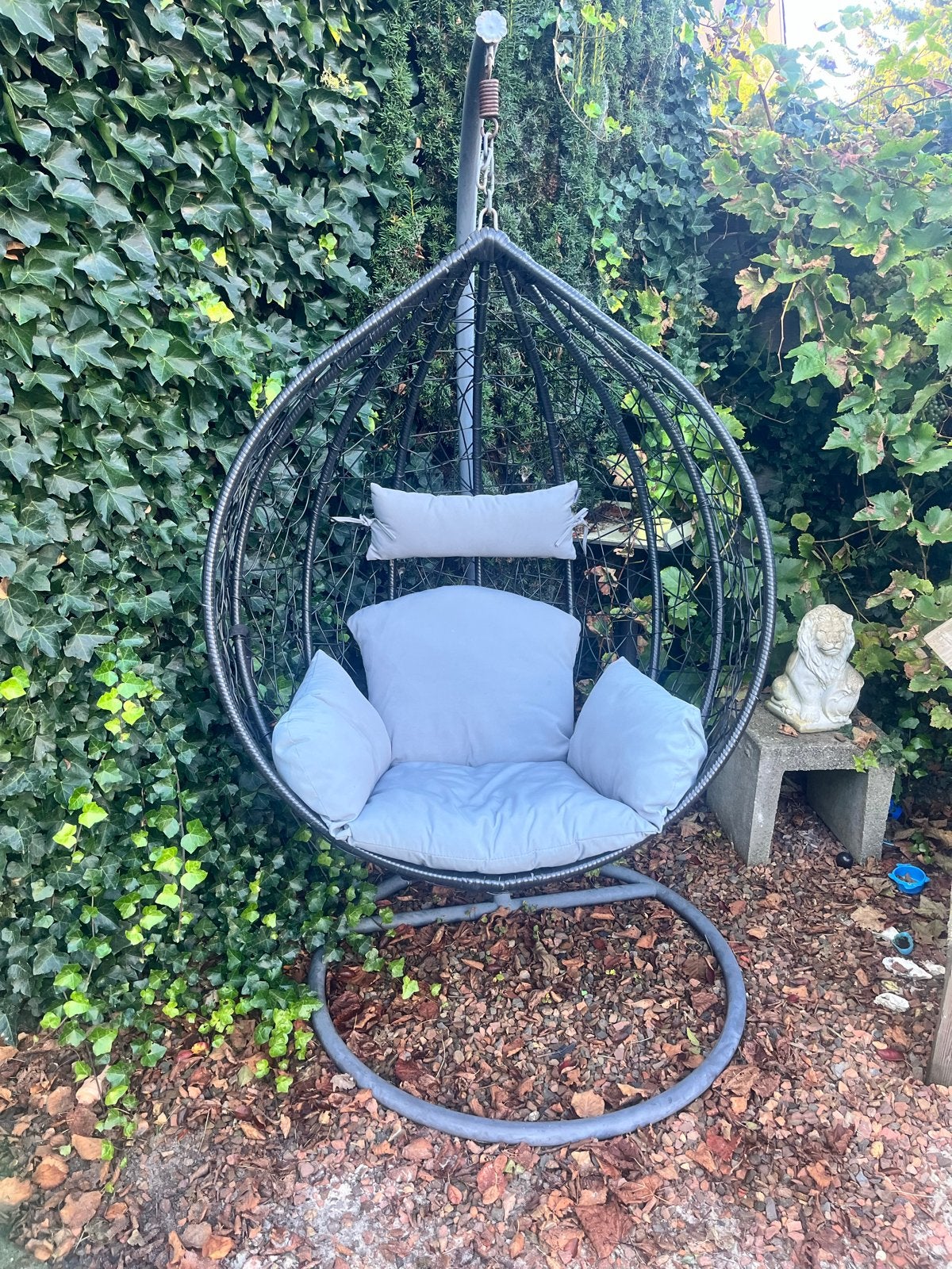Hangstoel van Intratuin met kussens, Ophalen of Verzenden, Gebruikt, Wicker