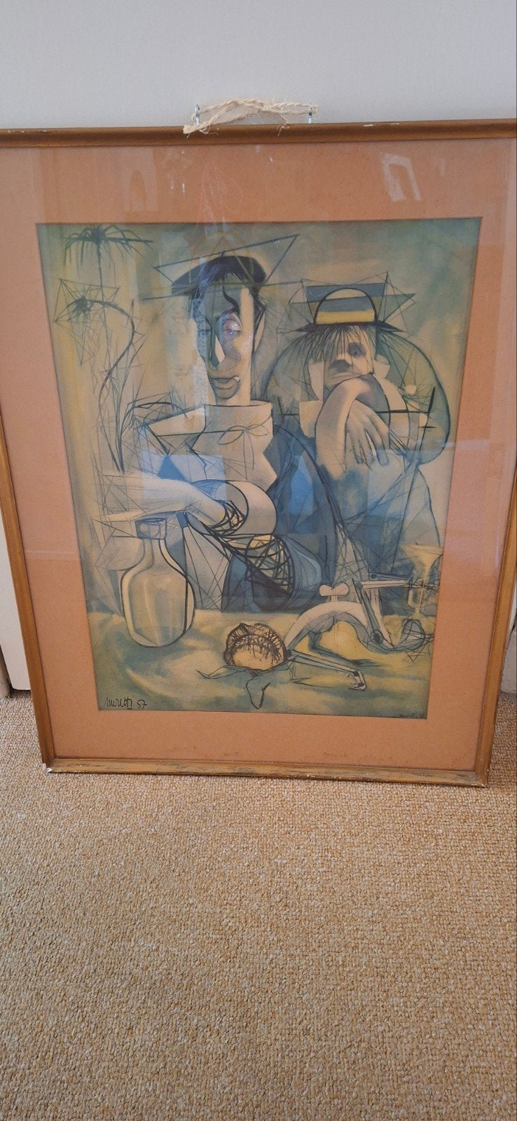 les clowns Moretti ( Picasso) gesign.57 expo bernheim-jeune, Antiek en Kunst, Ophalen of Verzenden, Surrealisme, Portret of Personen