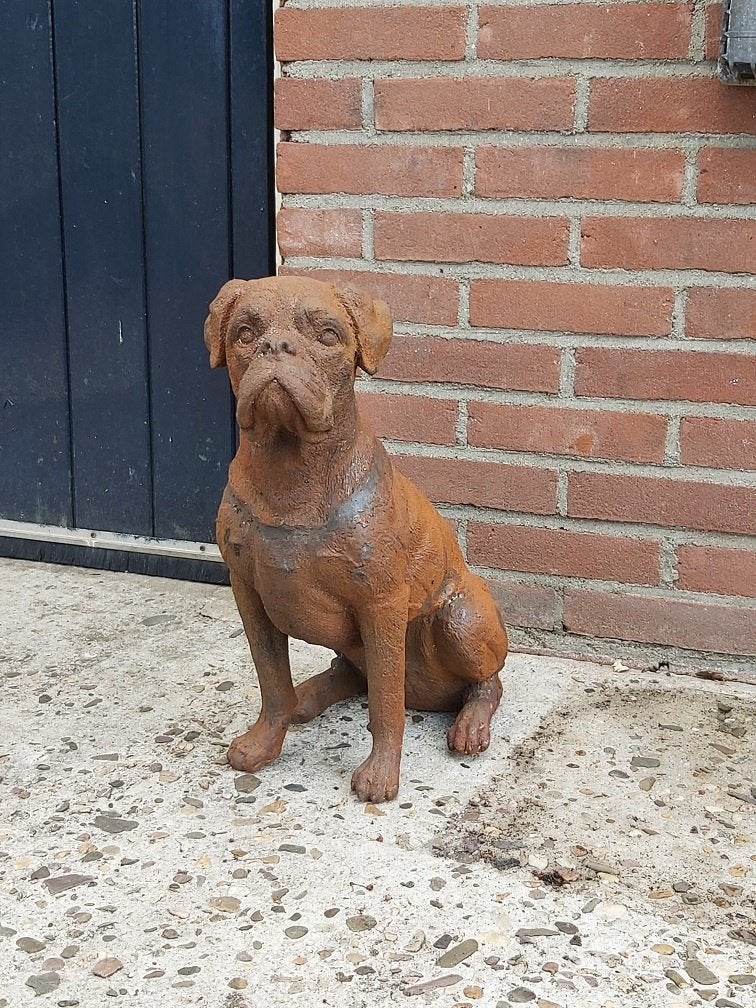 Tuinbeeld Gietijzeren Hond, Tuin en Terras, Ophalen, Nieuw, Metaal, Dierenbeeld