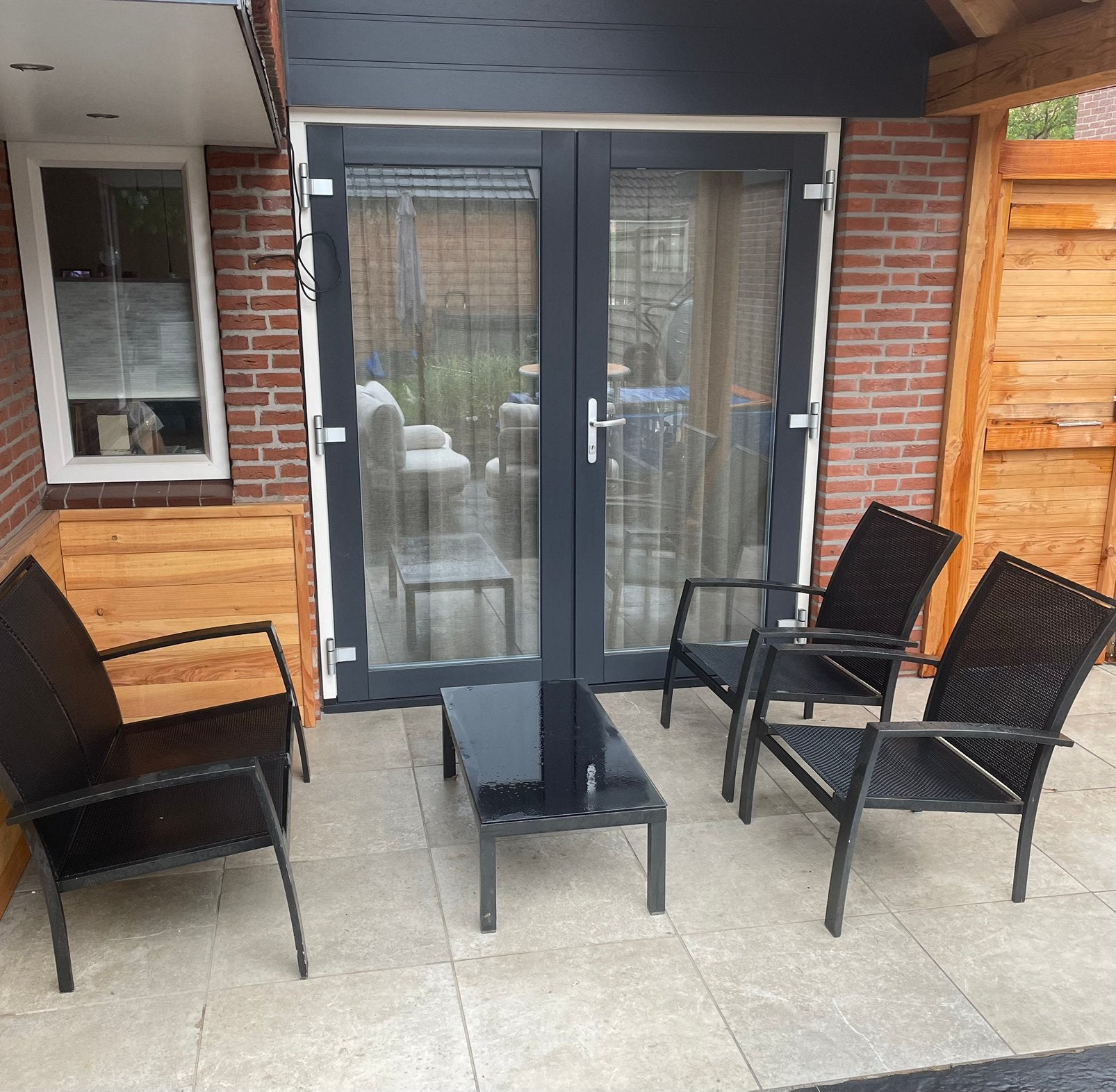 Tuin set aluminium, Tuin en Terras, Ophalen, 4 zitplaatsen, Aluminium, Zo goed als nieuw