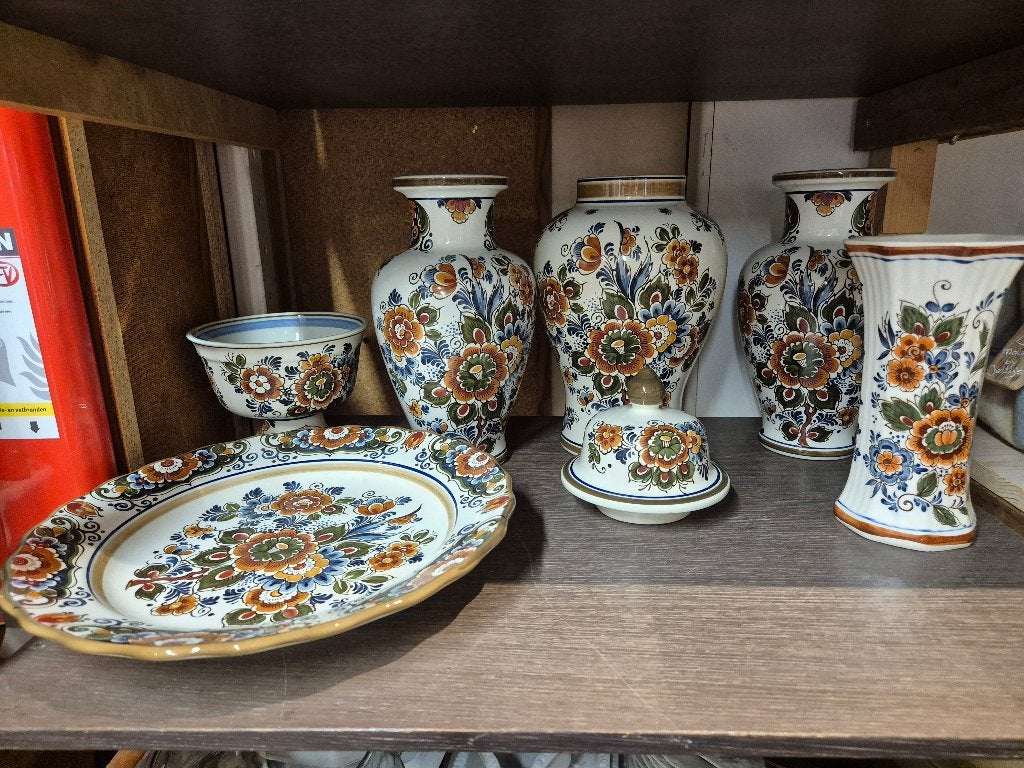Delfts polychroom Holland Handwerk vaas, Antiek en Kunst, Ophalen