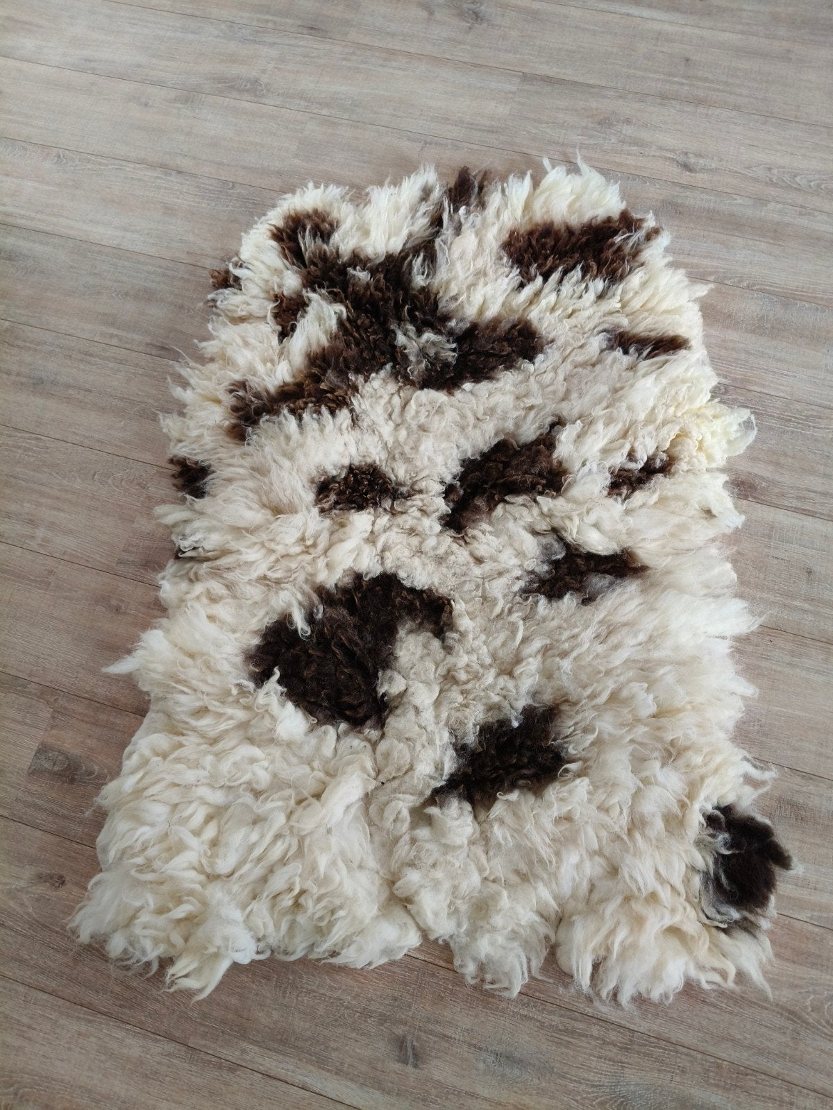 Schapenvacht vloerkleed 130x90 cm, Huis en Inrichting, Stoffering | Tapijten en Kleden, 100 tot 150 cm, Overige vormen, 50 tot 100 cm