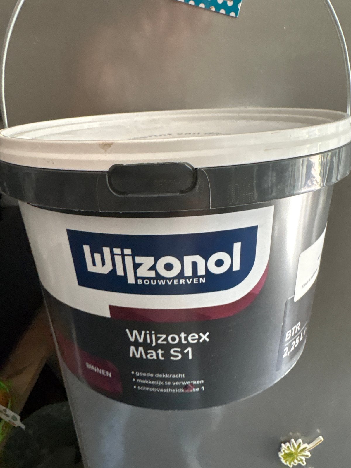 Wijnzonol Wijzotex Mat S1 RAL 7021 - 2,25L, Doe-het-zelf en Verbouw, Nieuw, Ophalen of Verzenden, Verf, Grijs